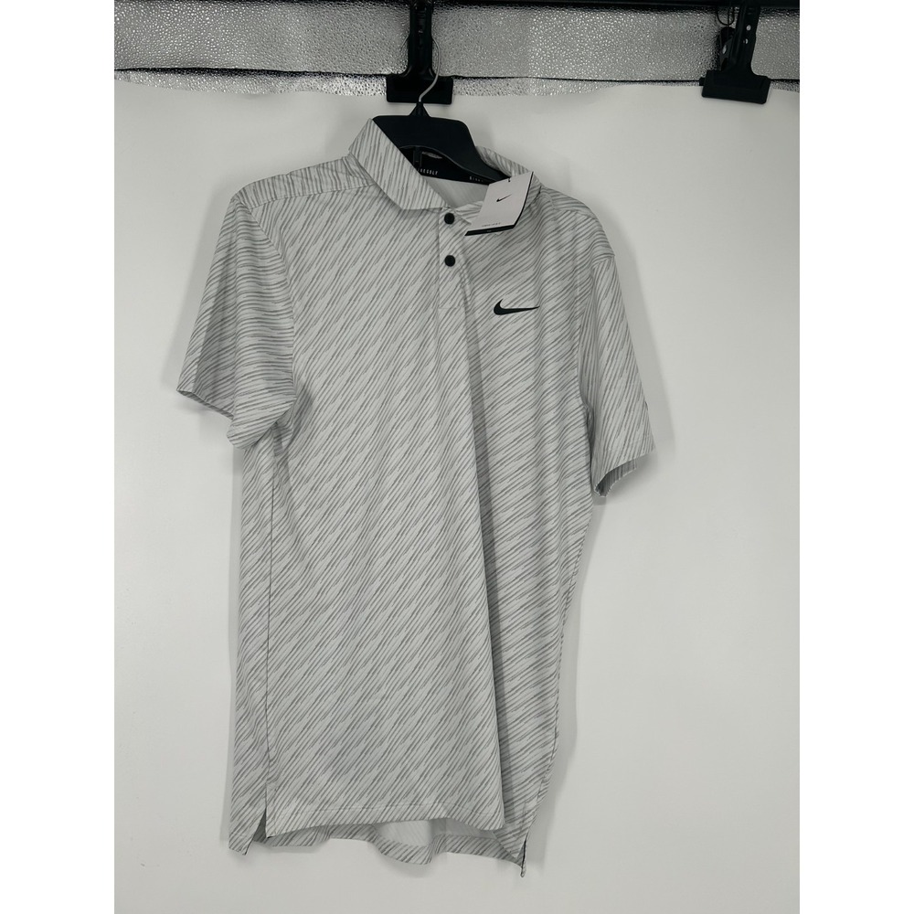 Nike Vapor Golf Polo Shirt ST Small Tall Photon‎ Dust Striped Dri Fit DH0811-025